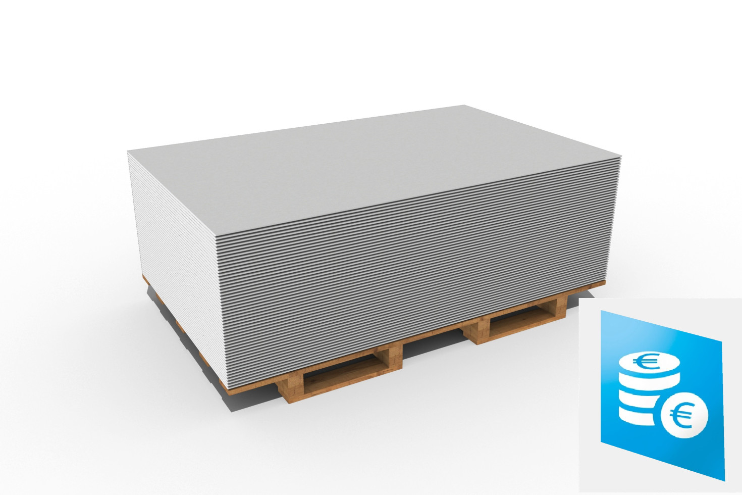 Knauf Gipskarton-Bauplatte GKB 200 x 125 cm 12,5 mm 50 St. Palettenabnahme GLO779251402