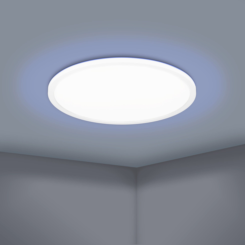 EGLO Rovito LED Deckenlampe Fürs Bad – Rundes Panel Mit Fernbedienung, Dimmbar & 3 Farbtemperaturen, IP44, 39 Cm