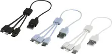 Ladekabel 3in1 USB für Smartphones