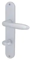 Alpertec WC-Langschildgarnitur Ray II Aluminium silber
