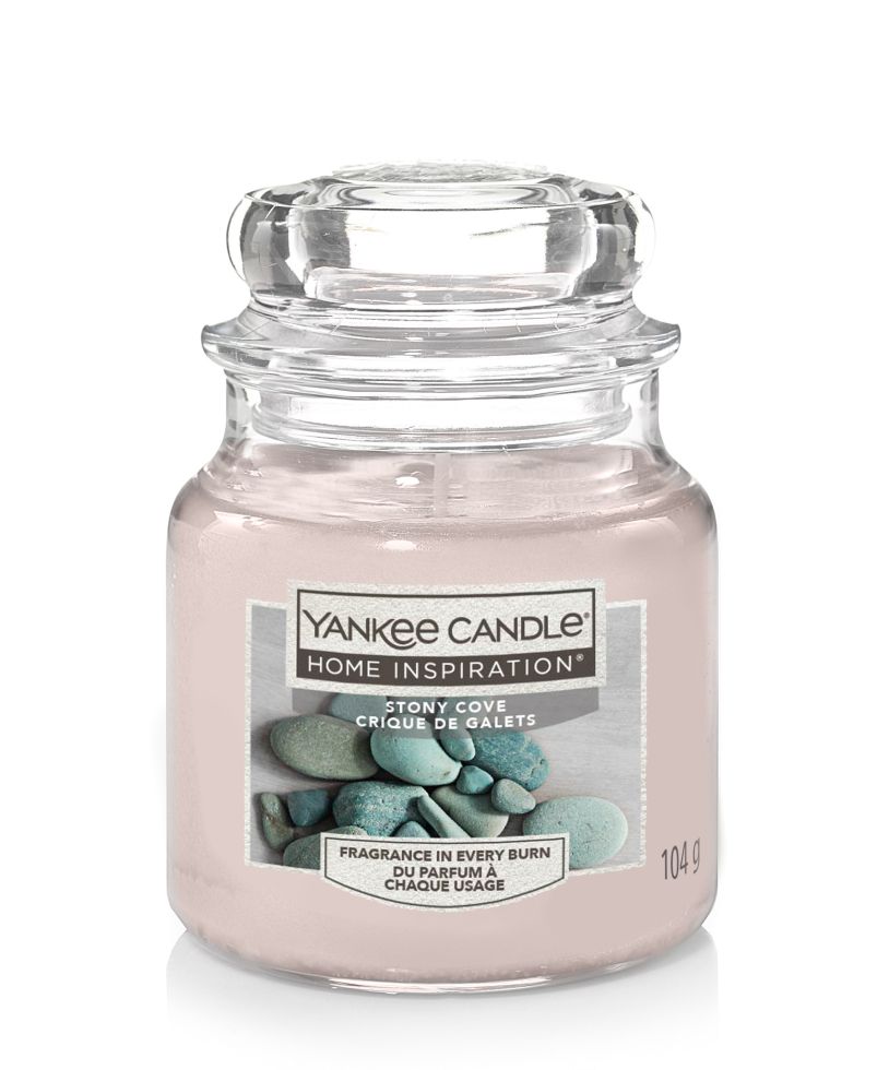 Yankee Candle Duftkerze Kleines Glas Stony Cove 104 g, grau