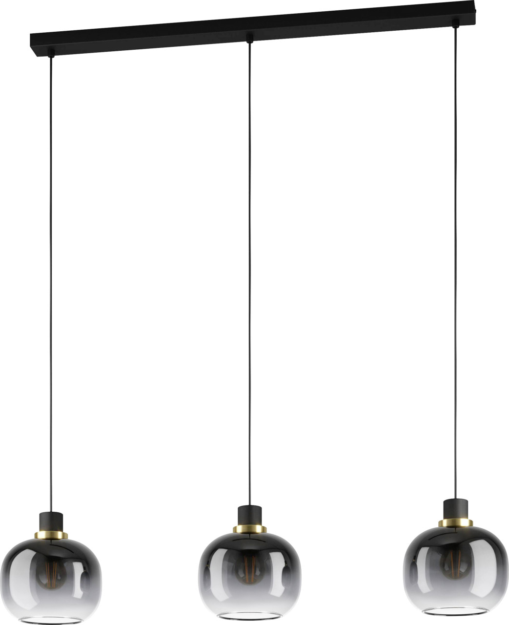 Eglo Hängeleuchte Oilella schwarz-messing 95 x 19 cm GLO773056066