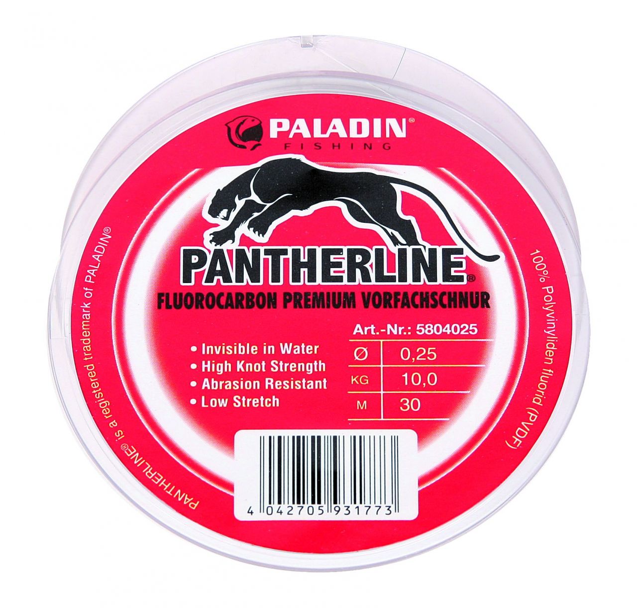Paladin Angelschnur Vorfach 0,18 mm 30m/0,18mm/transparent GLO689906029