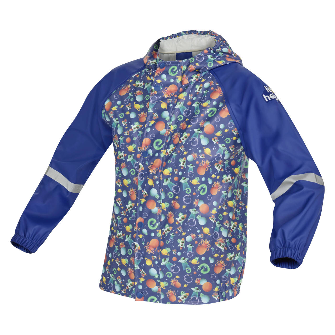 Gebol Regenjacke Little Helpers Weltall blau