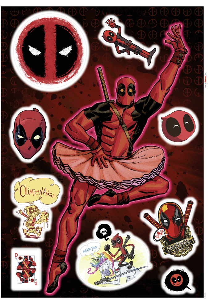 Komar Dekosticker Deadpool Derppool 50 x 70 cm