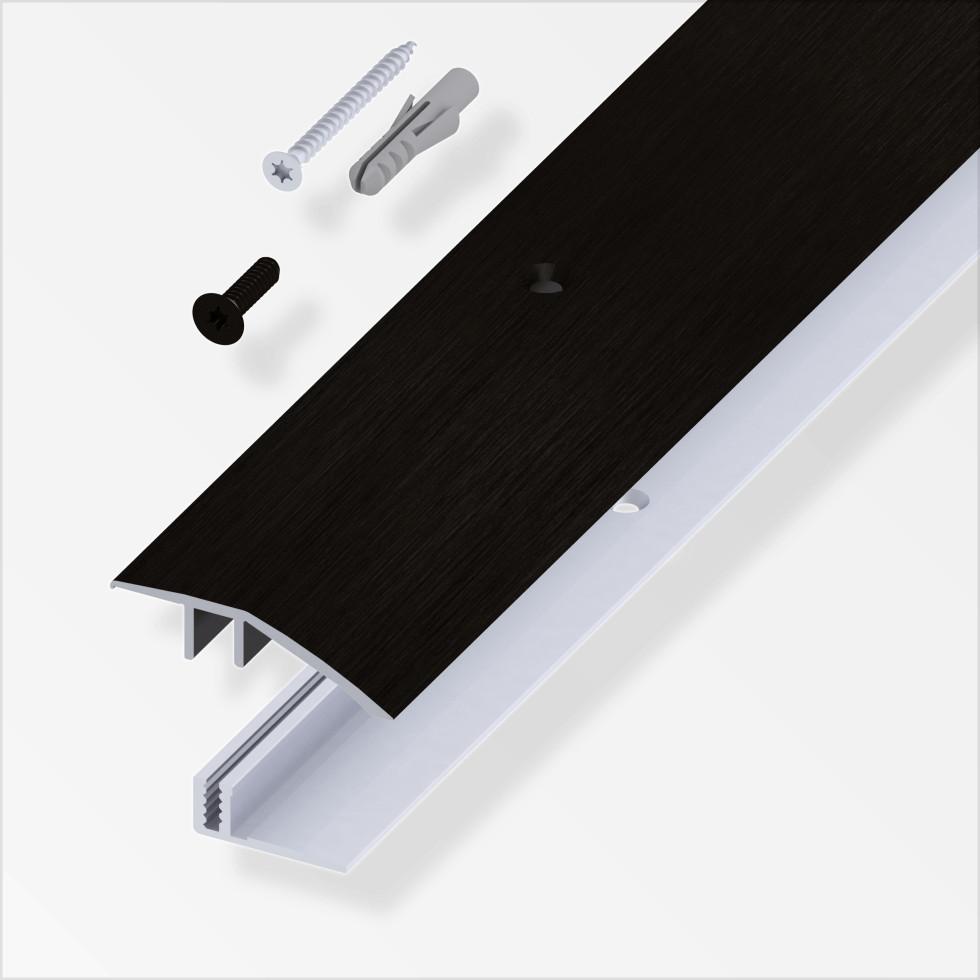 alfer Niveauausgleichs- Träger-Profil 1 m, 45 x 7 - 15 mm schwarz GLO763246061