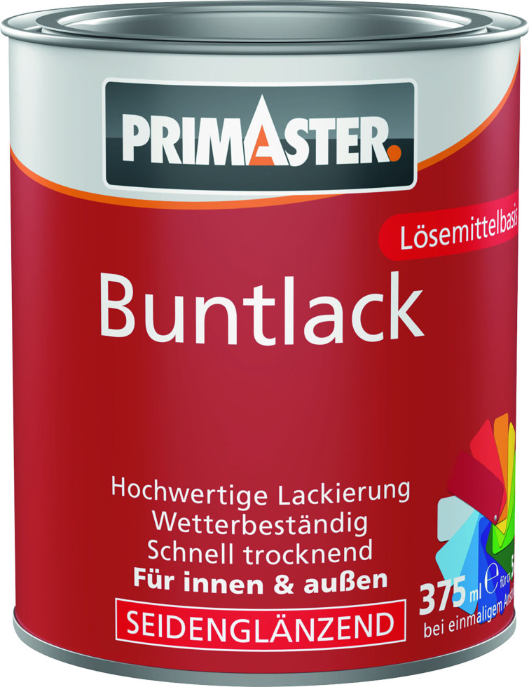 Primaster Buntlack 375 ml tiefschwarz seidenmatt