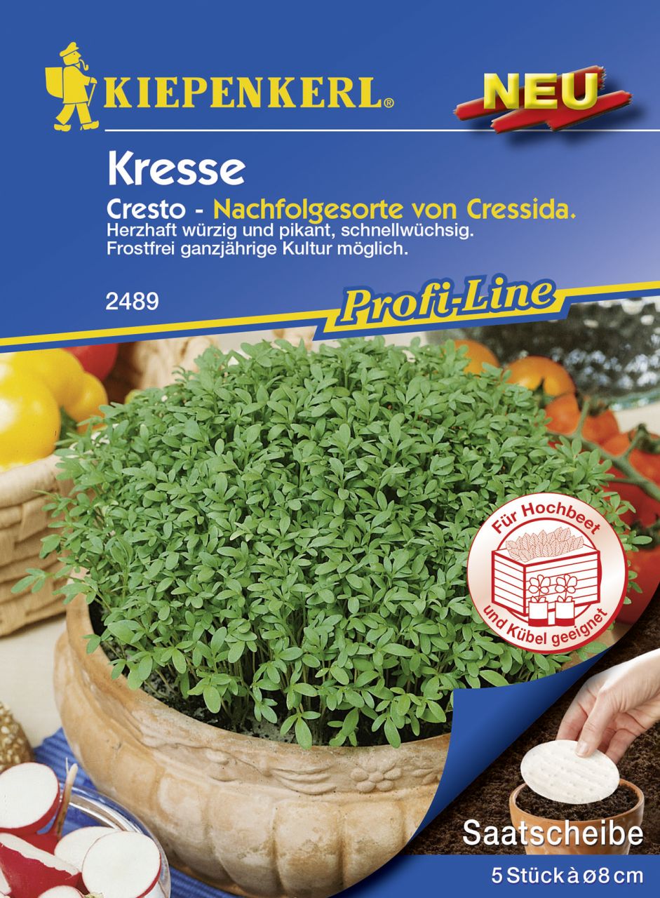 Kiepenkerl Kresse Cresto Lepidium sativum, Inhalt: 5 Saatscheiben GLO693108605