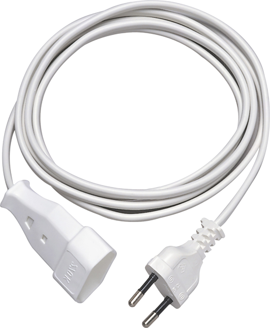 REV Verlängerungskabel Innen 2 Meter H03VVH2-F weiß Flachstecker