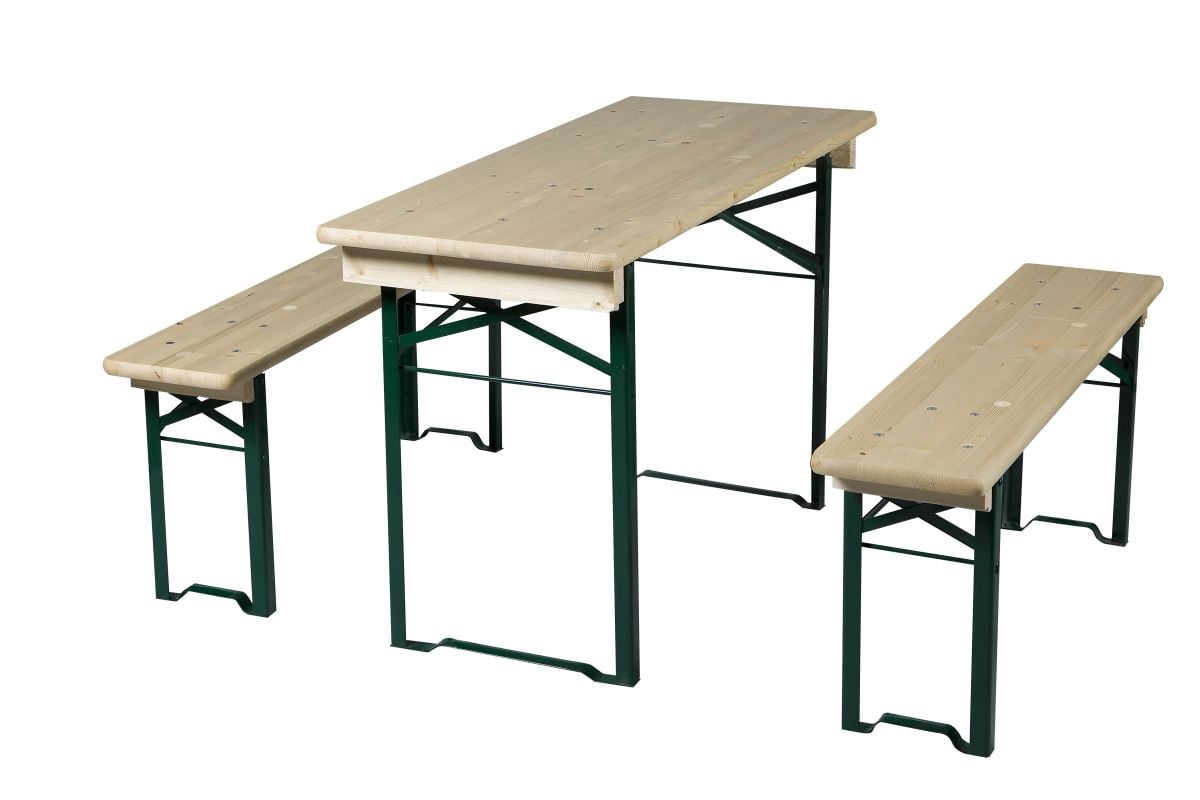 Mini-Bierzeltgarnitur rechteckig natur