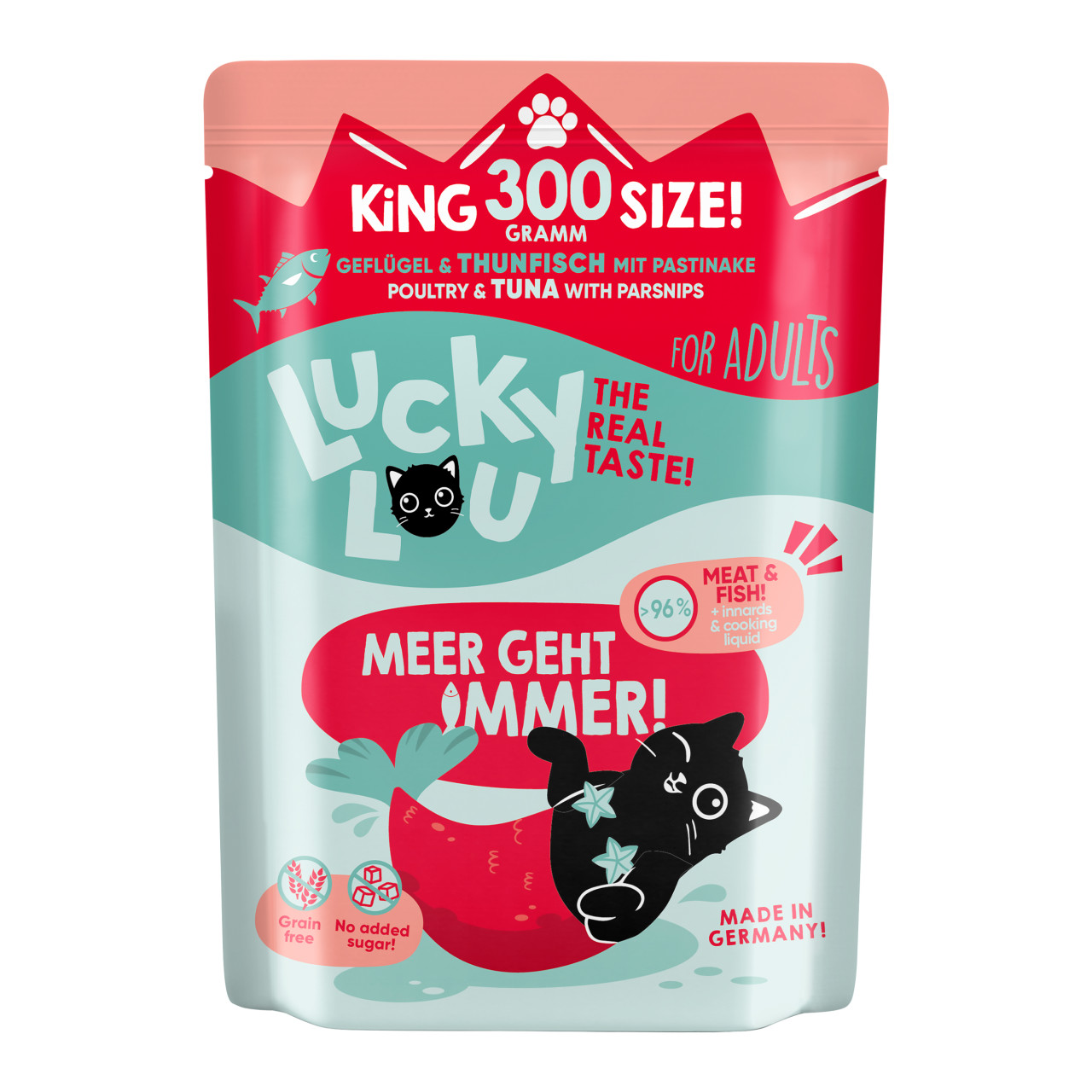 Lucky Lou Katzenfutter Geflügel und Thunfisch 300 g GLO629206789