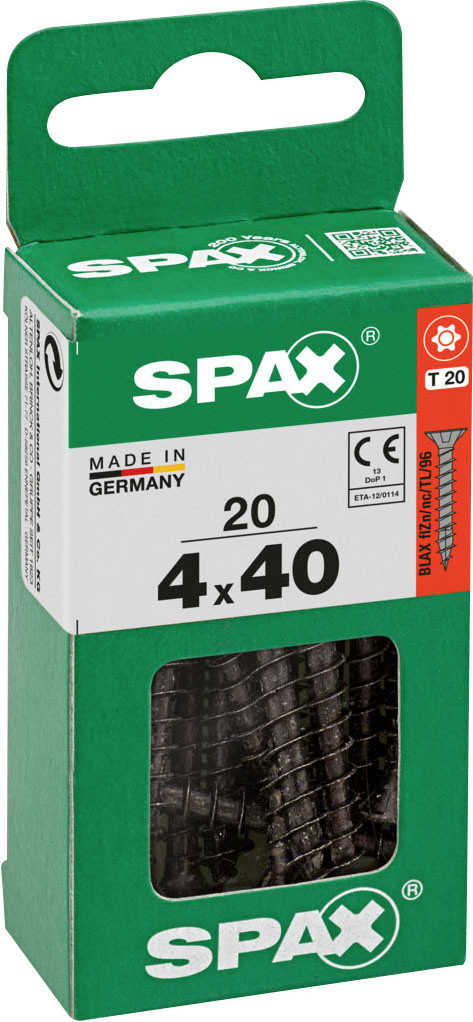 Spax Universalschrauben 4 x 40 mm T20 Vollgewinde - 20 Stk.