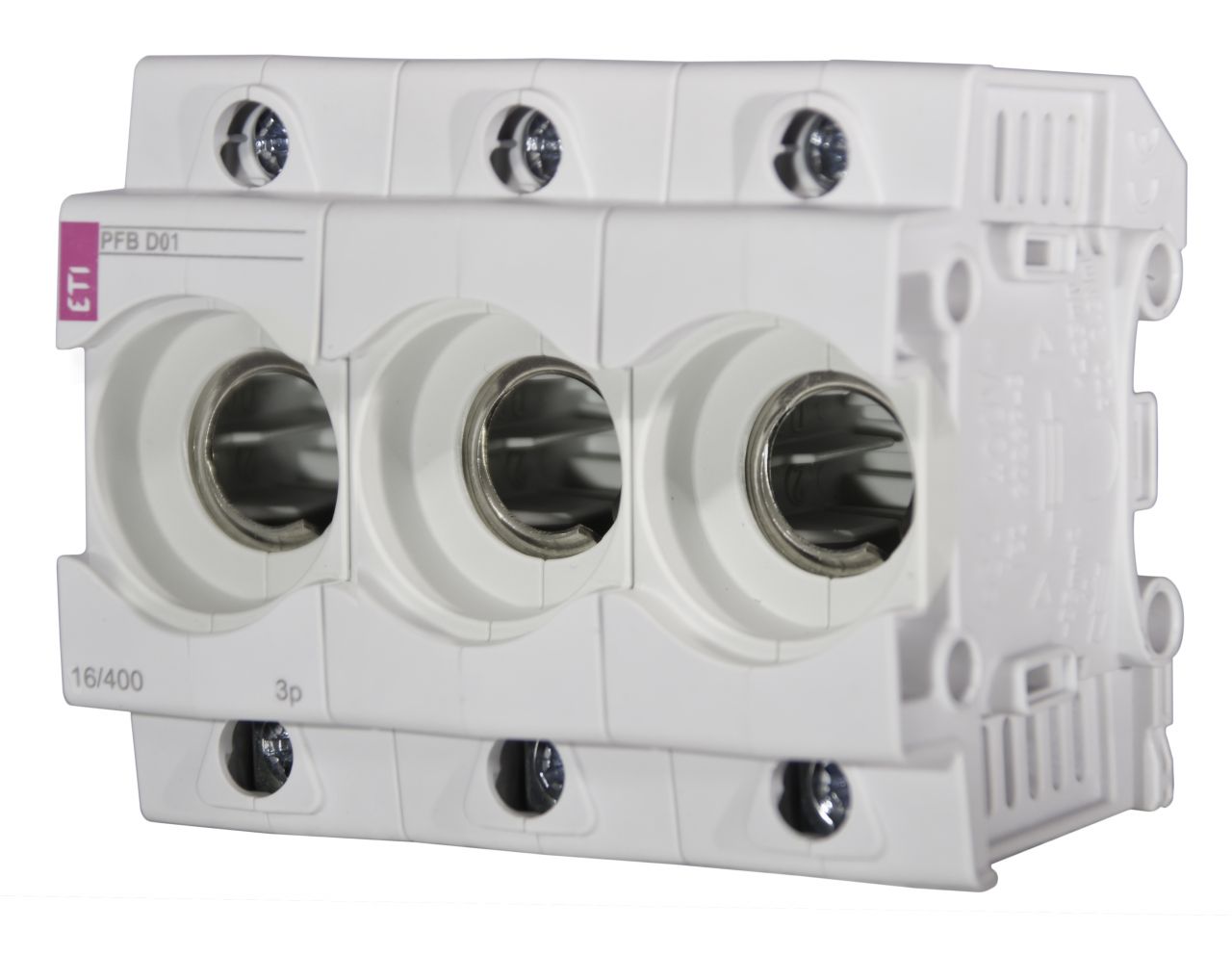 Neozed-Sicherungssockel 3-polig , 16 A, DO1, fingersicher, vollisoliert