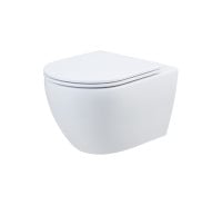 Primaster Wand WC spülrandlos Cerma Tiefspüler weiß inkl. WC Sitz