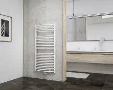 Schulte Badheizkörper München 1215 x 60 cm weiß 716 Watt Anschluss mittig