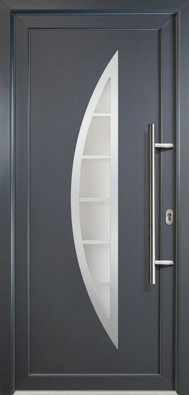 Meeth Haustür Signum Exclusiv PVC Modell 28 98 x 200 cm, DIN rechts, titan