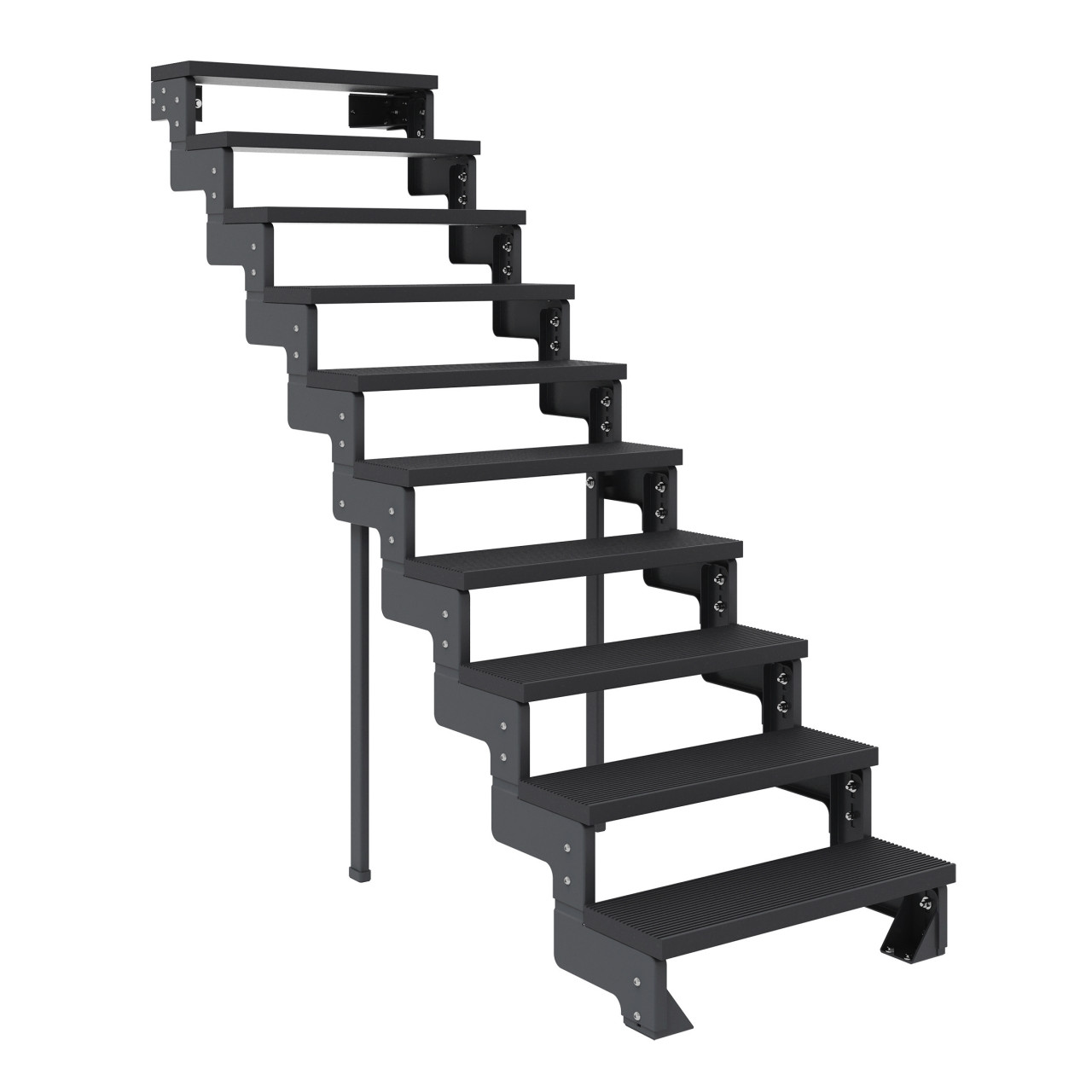 Dolle Außentreppe Trimax Gardentop 10 Stufen 80 cm ohne Geländer anthrazit
