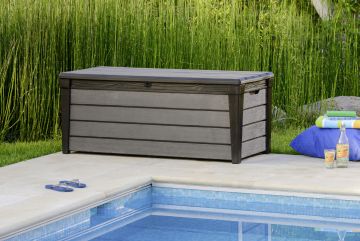 Keter Auflagenbox Brushwood 455 l, mit Sitzfunktion kaufen Globus