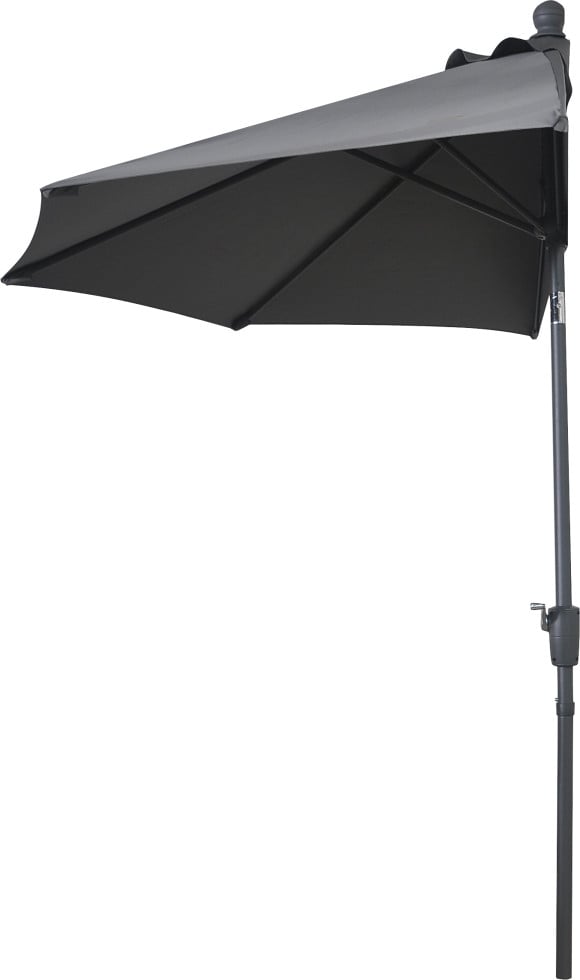 TrendLine BalkonHalbschirm anthrazit, Spannweite 260 cm, Tiefe 120