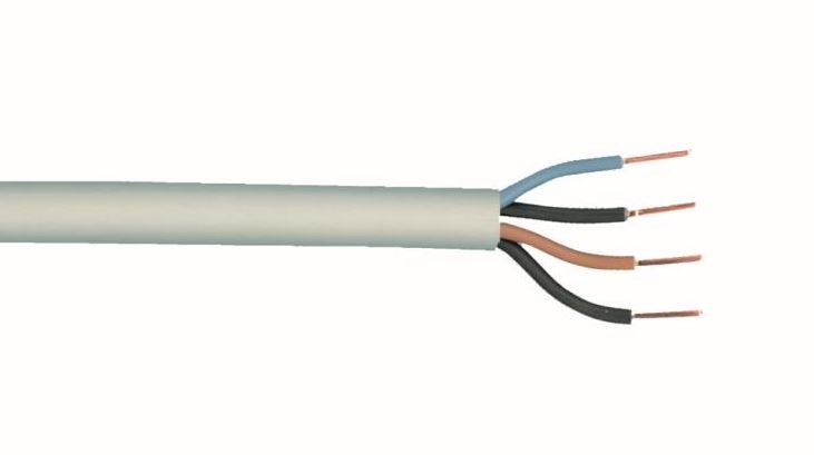 Weitere Feuchtraumleitung NYM-J 4 x 1,5 - 25 Meter, grau GLO775060221