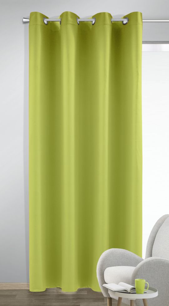 Tenda VENEZIA colore grafite con occhielli di metallo d'oro velluto