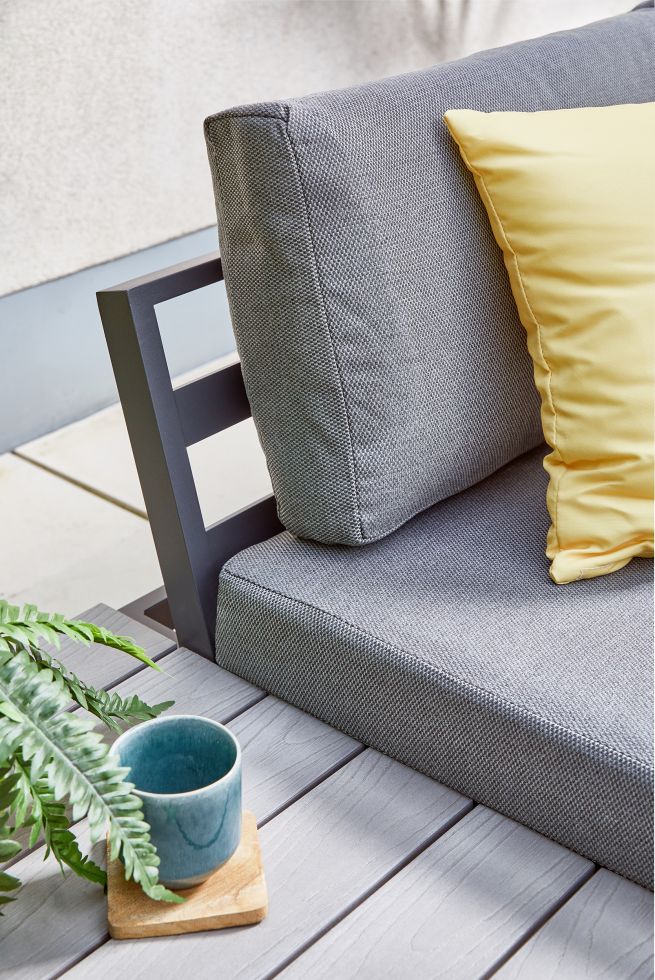 Primaster GartenmöbelSet Colmar Aluminium mit seitlichen Ablagen