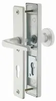 Alpertec Schutzbeschlag Tira Drücker/Knopf Aluminium silber 72 mm