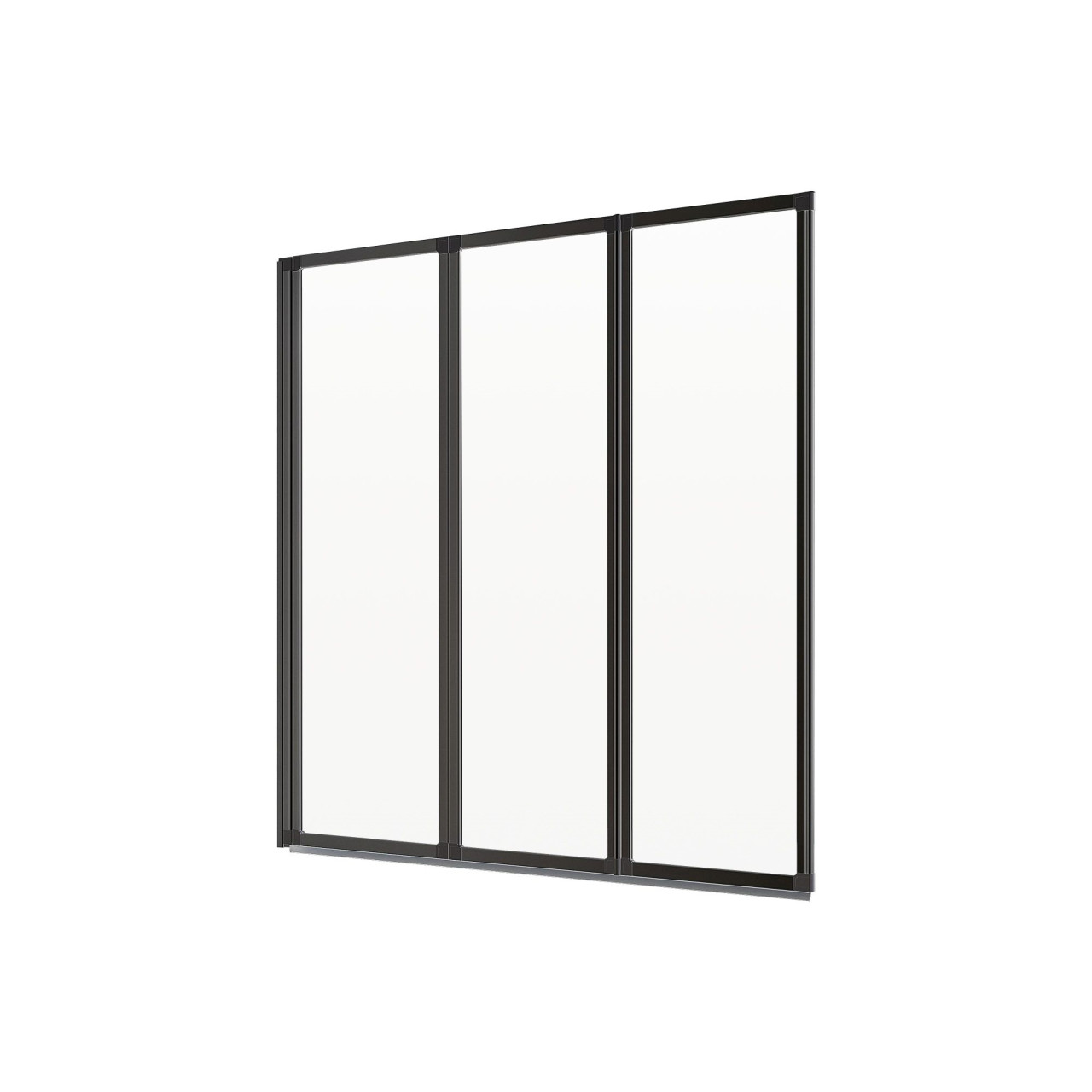 Schulte Badewannenaufsatz Komfort 127x140 cm Mattschwarz Klar hell inklusive Klebe System