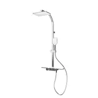 Schulte DuschMaster Rain II Square White Style mit Ablage ExpressPlus