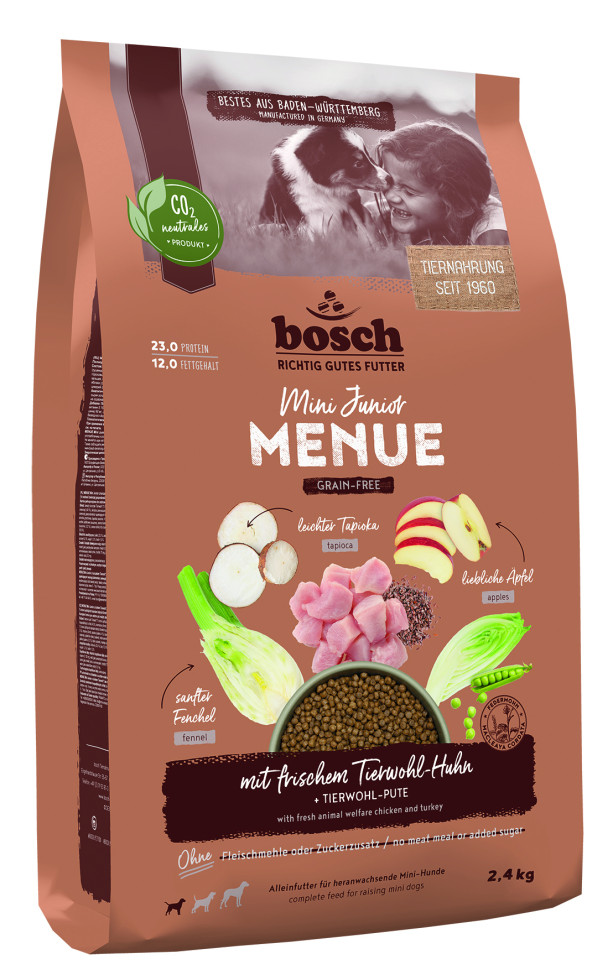 Bosch Hundetrockenfutter Junior Menue 2,4 kg Huhn