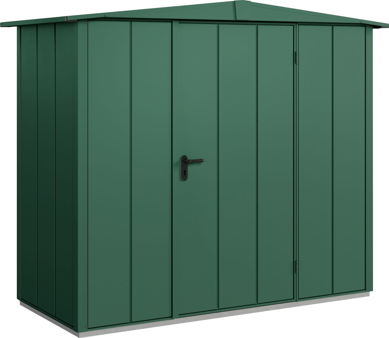 EcoStar Gerätehaus Elegant-S Typ 1 moosgrün 1 flg 258,8 x 121,3 x 216 cm