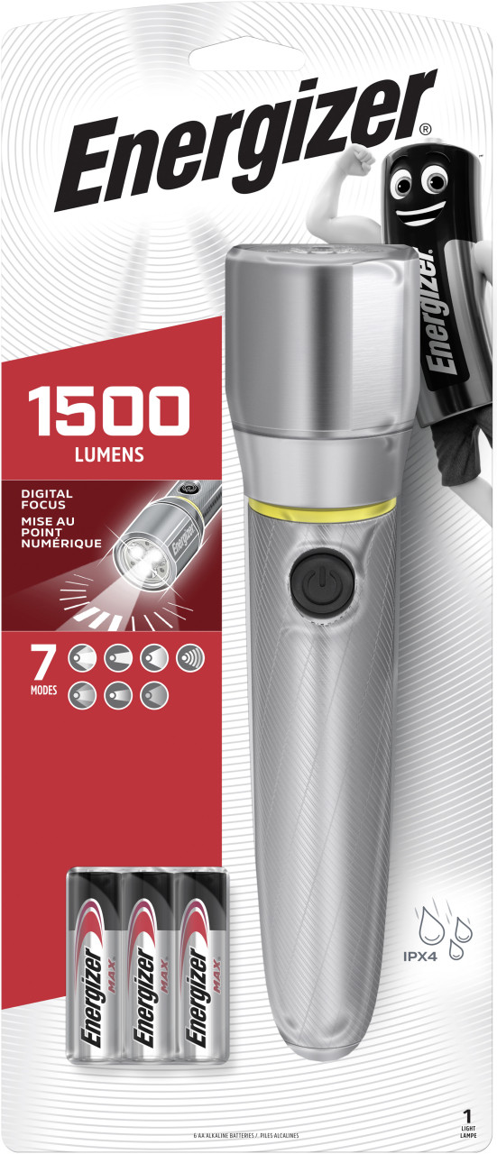 Energizer Taschenlampe Vision HD metal 6AA silber