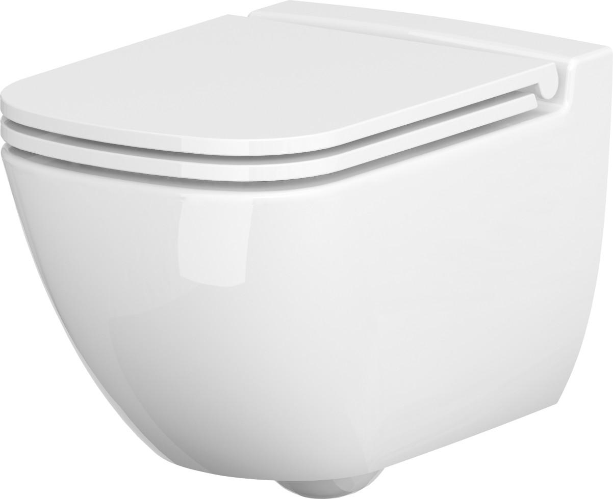 Primaster Wand WC spülrandlos Libra Tiefspüler weiß inkl. WC Sitz