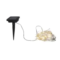 Light & More LED Lichterkette mit Solarpanel schwarz