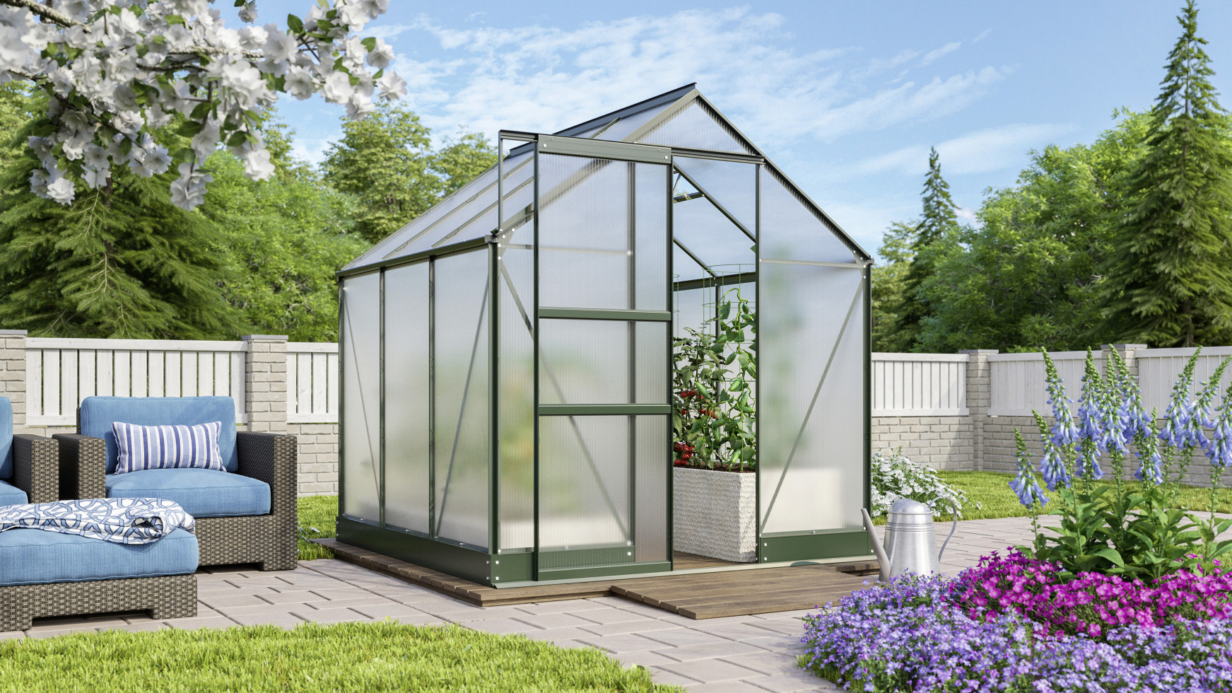 Vitavia Gewächshaus Apollo 3800 195 x 199 cm 4 mm HPK