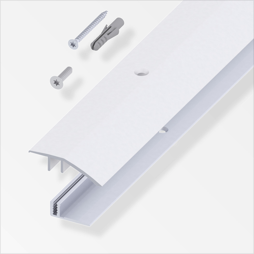 alfer Niveauausgleichs- Träger-Profil 2 m, 45 x 7 - 15 mm silber