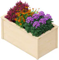 Upyard Hochbeet 133 x 72 x 70 cm natur mit Schutzfolie