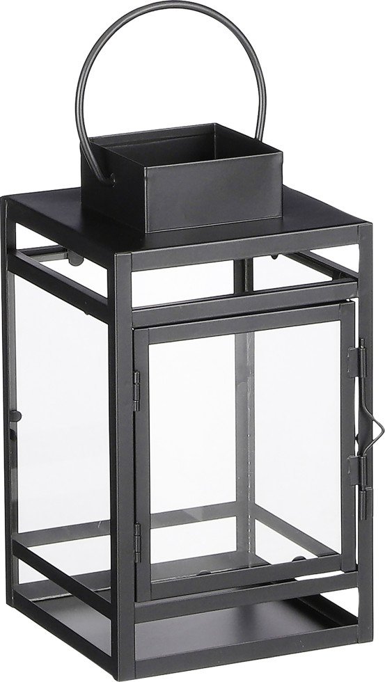 Mica Laterne Storm schwarz Eisen 23 x 13 x 13,5 cm