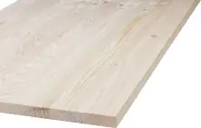 Leimholzplatte Nadelholz Oberfläche geschliffen 80 x 40 cm 18 mm