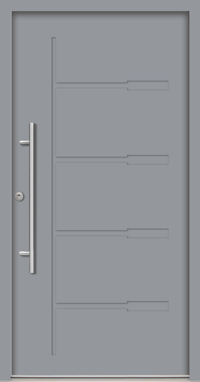 Splendoor Haustür Passivedoor Premium H1 Grau DIN Links 110 x 210 cm