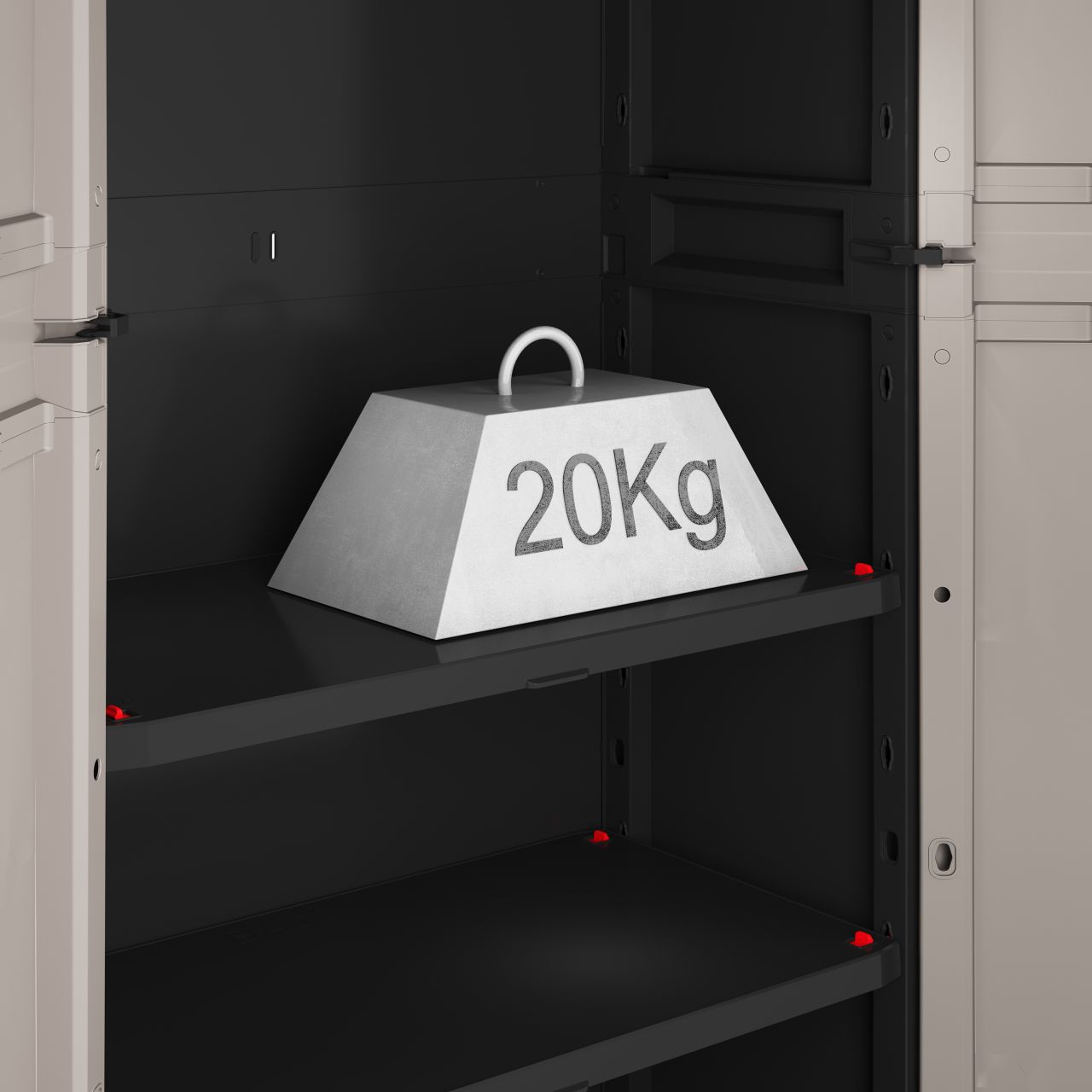 Keter Kunststoffschrank Pro niedrig 68 x 39 x 90 cm Gartenschrank - Bild 5 von 7