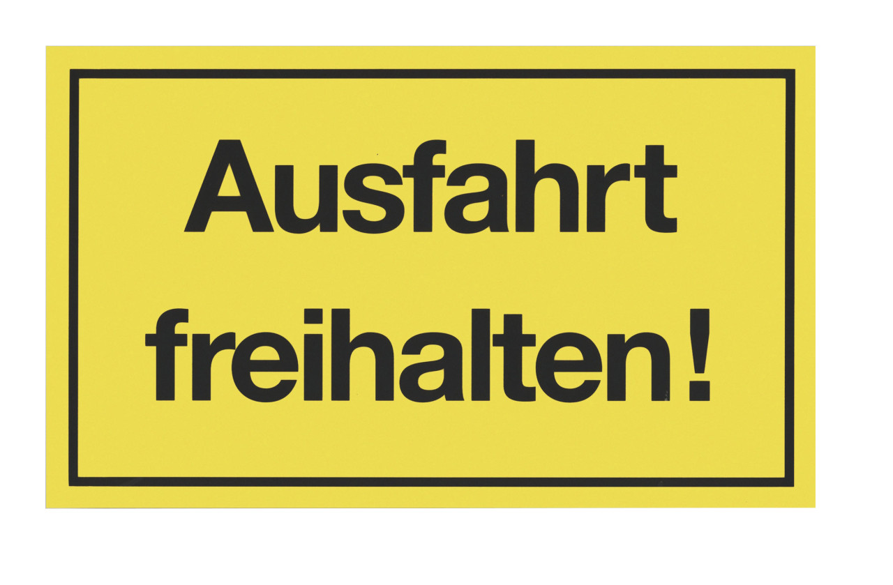 Conmetall Hinweisschild Ausfahrt freihalten! 25 x 15 cm GFM833752c5b