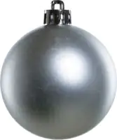 TrendLine Weihnachtskugeln bruchfest, langlebig Ø 6 cm silber 12 Stück