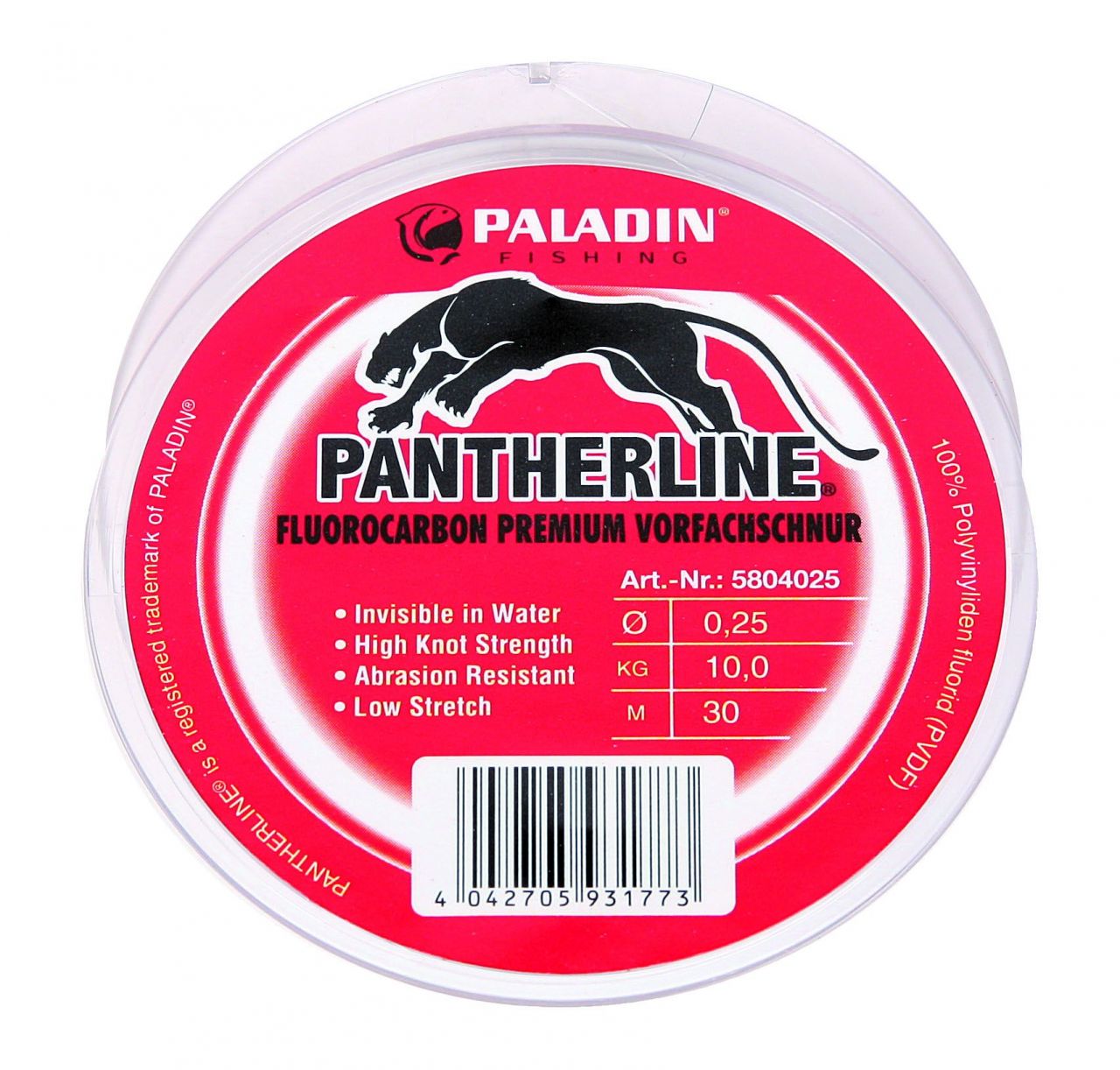 Paladin Angelschnur Vorfach 0,40 mm 30m/0,40mm/transparent GLO689906031