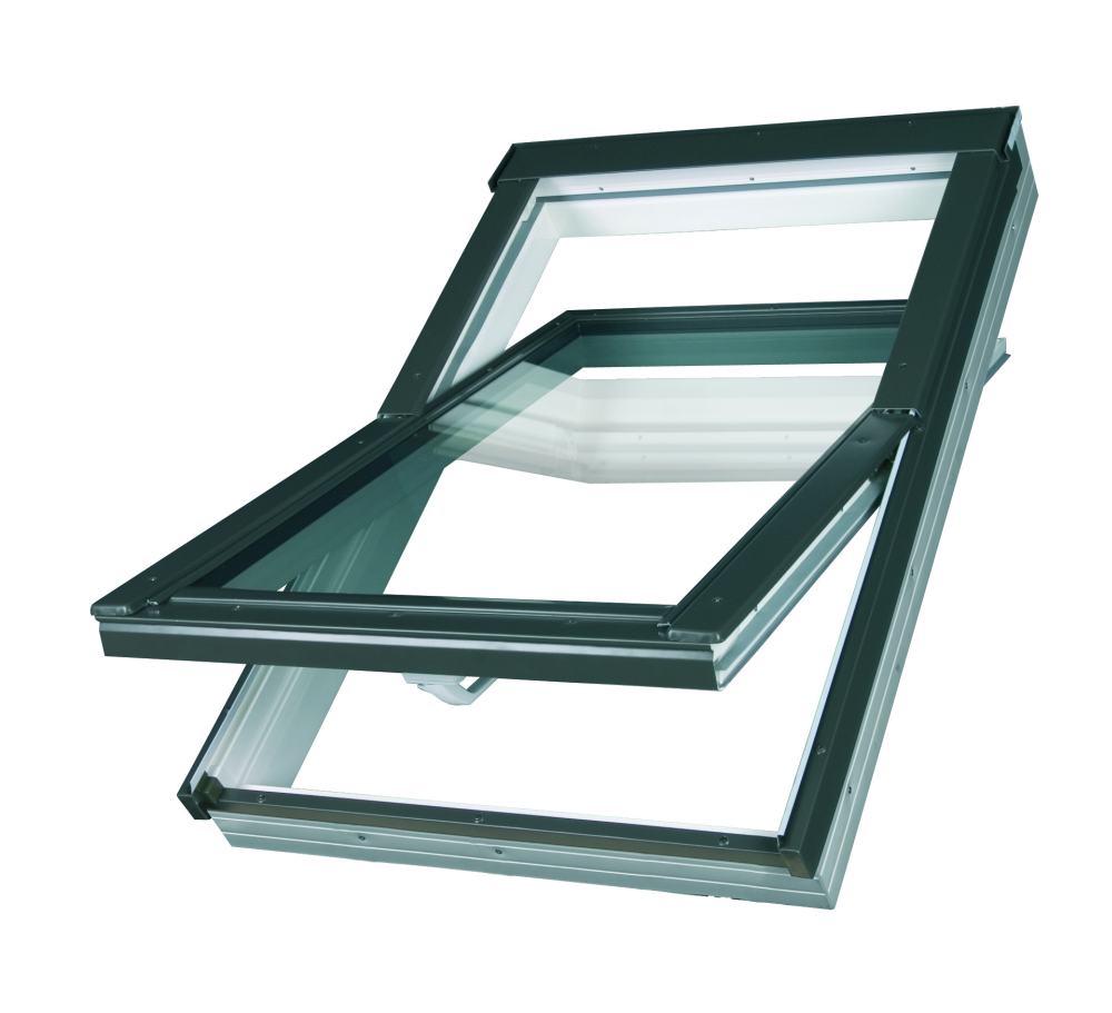 OptiLight Dachfenster TLP 04 66 x 118 cm Kunststoff weiß Blech grau 873704 GLO781401592