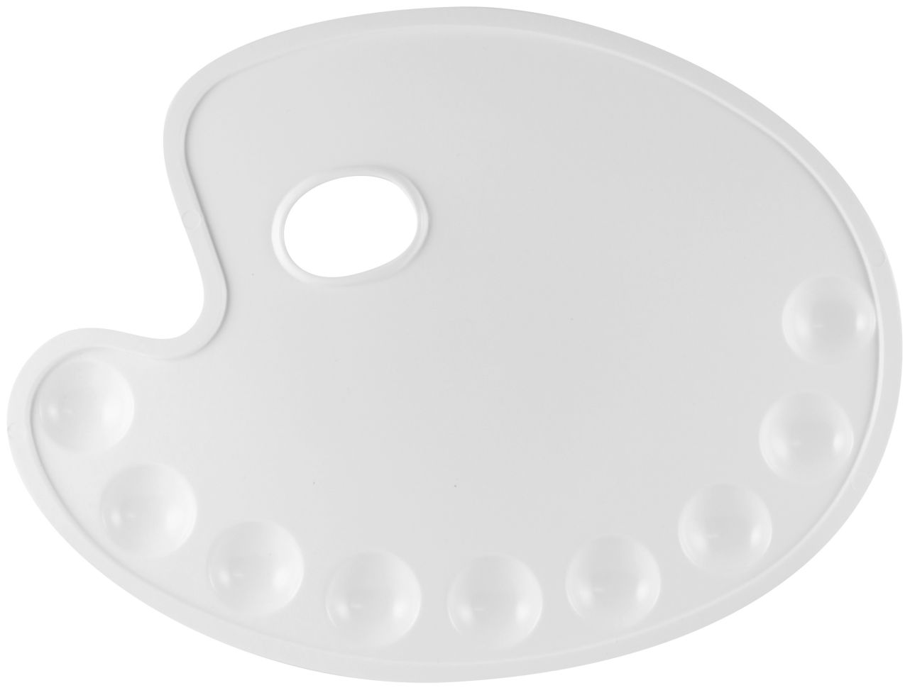 Kreul Kunststoffpalette oval mit 9 Vertiefungen