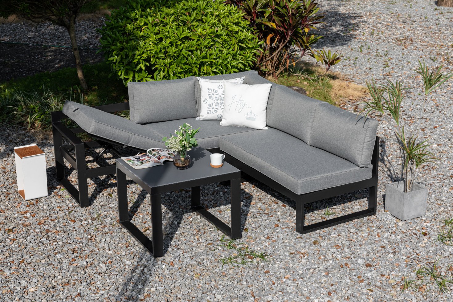 Primaster GartenmöbelSet Limoncello Aluminium mit verstellbarem