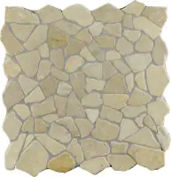 Mosaikfliese Marmor Bruch 30 x 30 cm beige