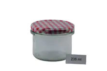 Omega Einkochglas 235 ml mit Karo Deckel
