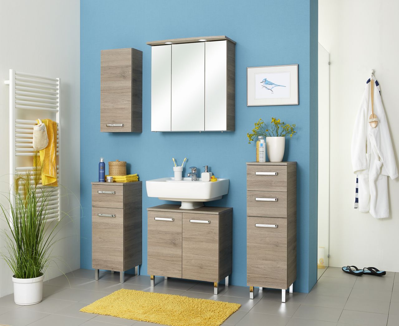 Pelipal Midischrank Offenbach 100,5 x 30 x 33 cm Badezimmerschrank Badschrank - Bild 4 von 6